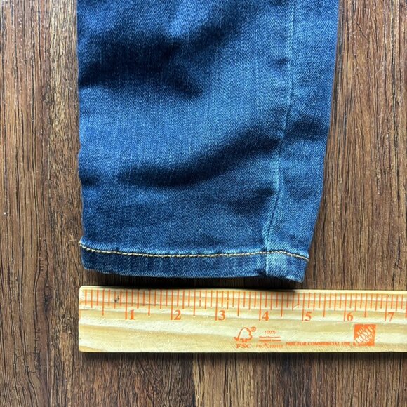 Judy Blue Skinny Jeans Buffalo Plaid Patch Distressed Medium Wash Size 7/28 - Picture 10 of 11